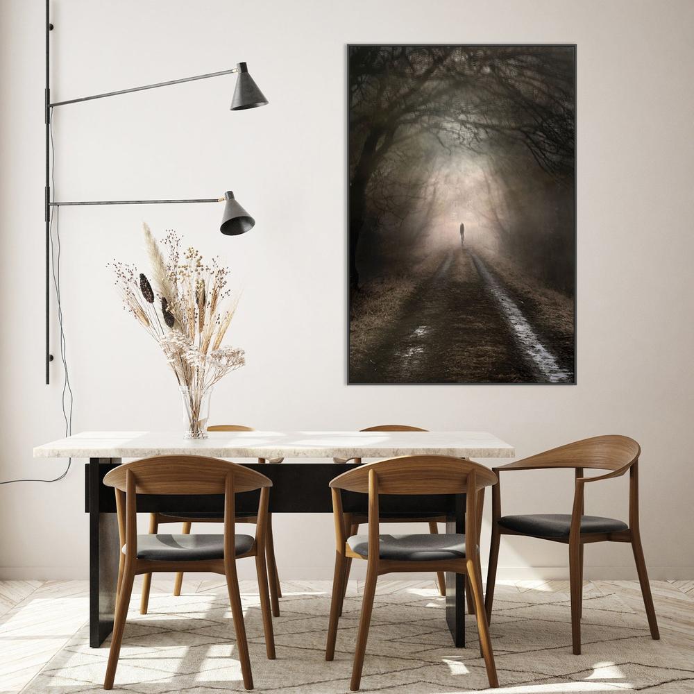 Lone Figure Misty Path-by-Christina Sillen-wall-art-print-canvas-poster-framed-Gioia