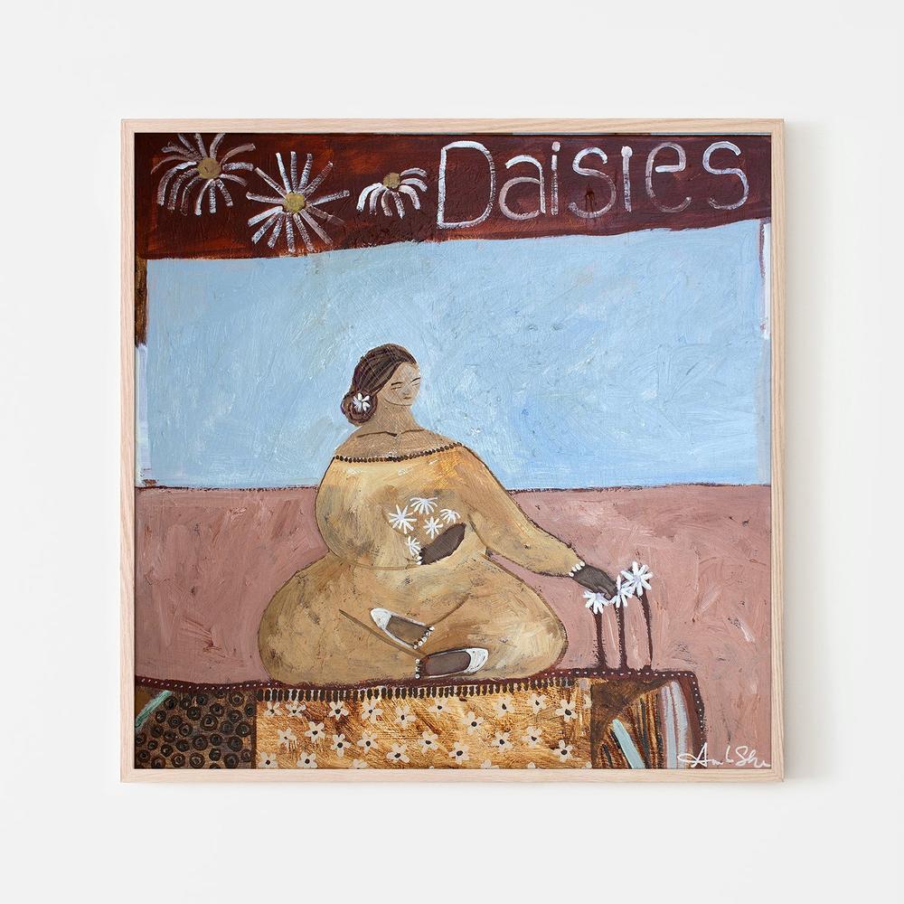 Lover of Daisies-by-Amanda Skye-wall-art-print-canvas-poster-framed-Gioia