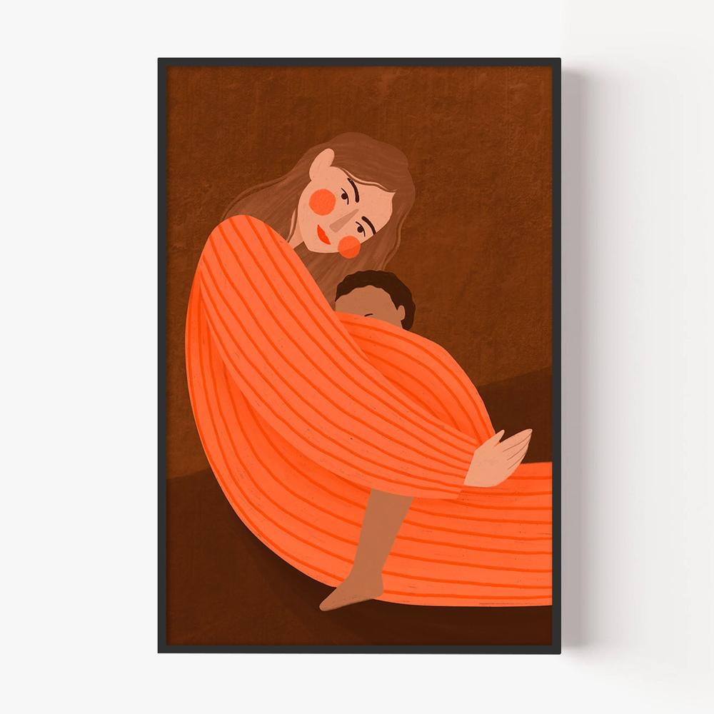 Loving Mother Child-by-Bea Muller-wall-art-print-canvas-poster-framed-Gioia