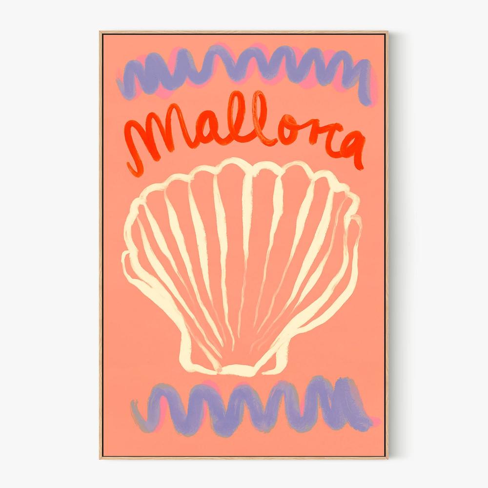 Mallorca (seashell)-by-Treechild-wall-art-print-canvas-poster-framed-Gioia