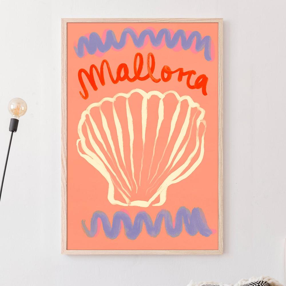 Mallorca (seashell)-by-Treechild-wall-art-print-canvas-poster-framed-Gioia