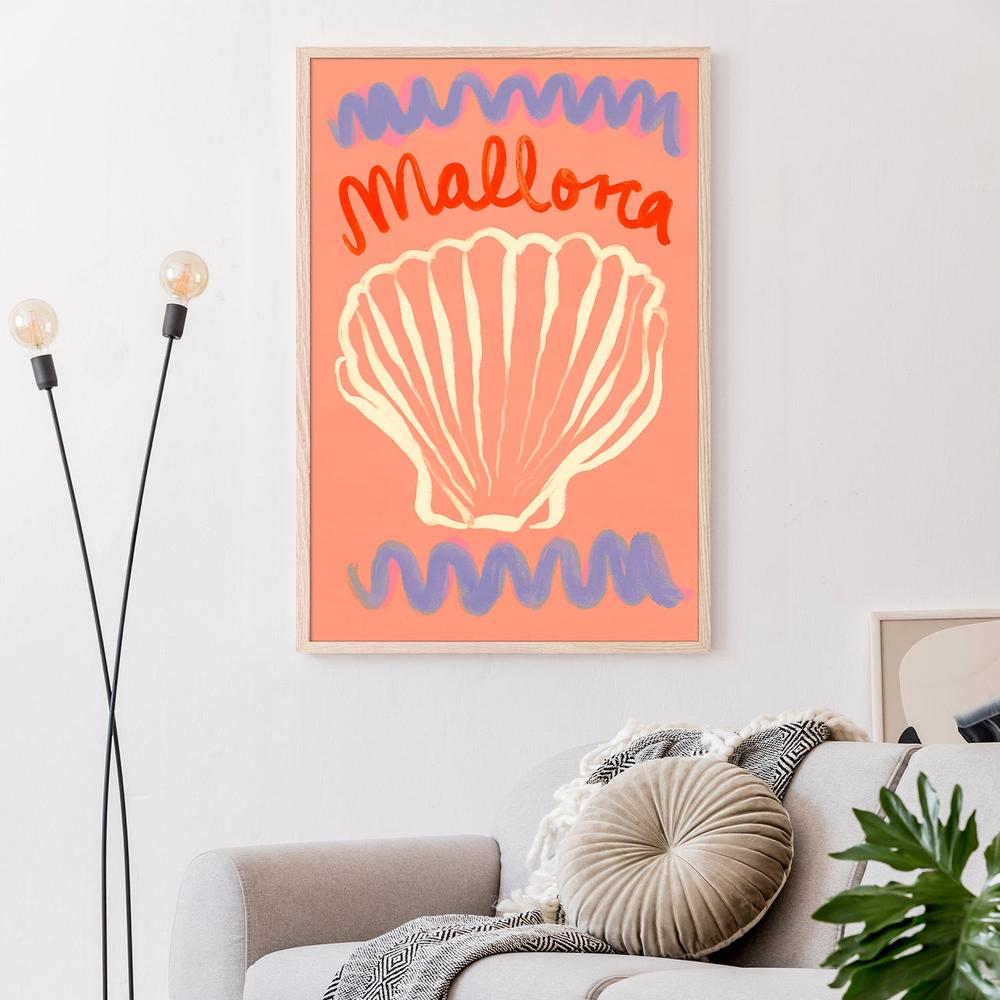 Mallorca (seashell)-by-Treechild-wall-art-print-canvas-poster-framed-Gioia