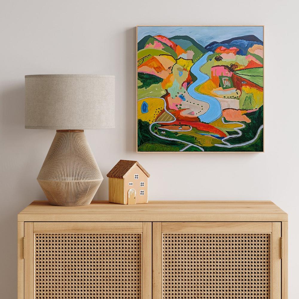 Meandering Through Color-by-Alpana Rai-wall-art-print-canvas-poster-framed-Gioia