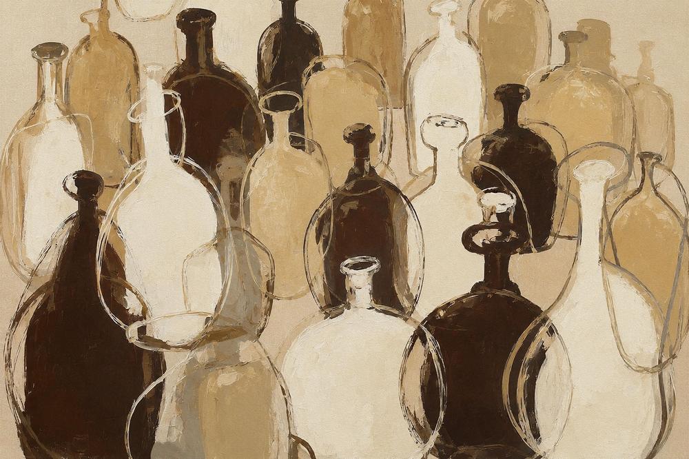 Merchant Bottles-by-Lady Hana-wall-art-print-canvas-poster-framed-Gioia