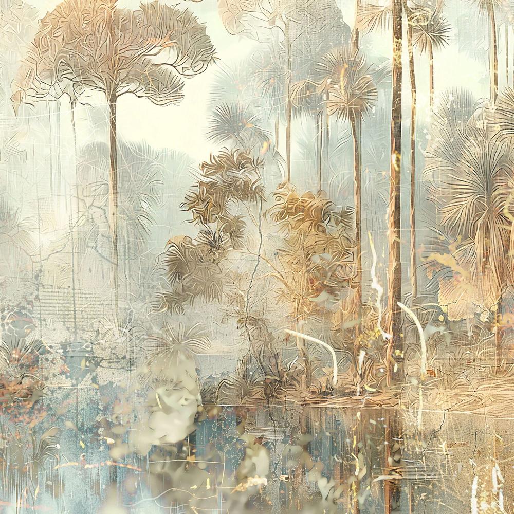 Misty Golden Forest-by-Rafal Kulik-wall-art-print-canvas-poster-framed-Gioia