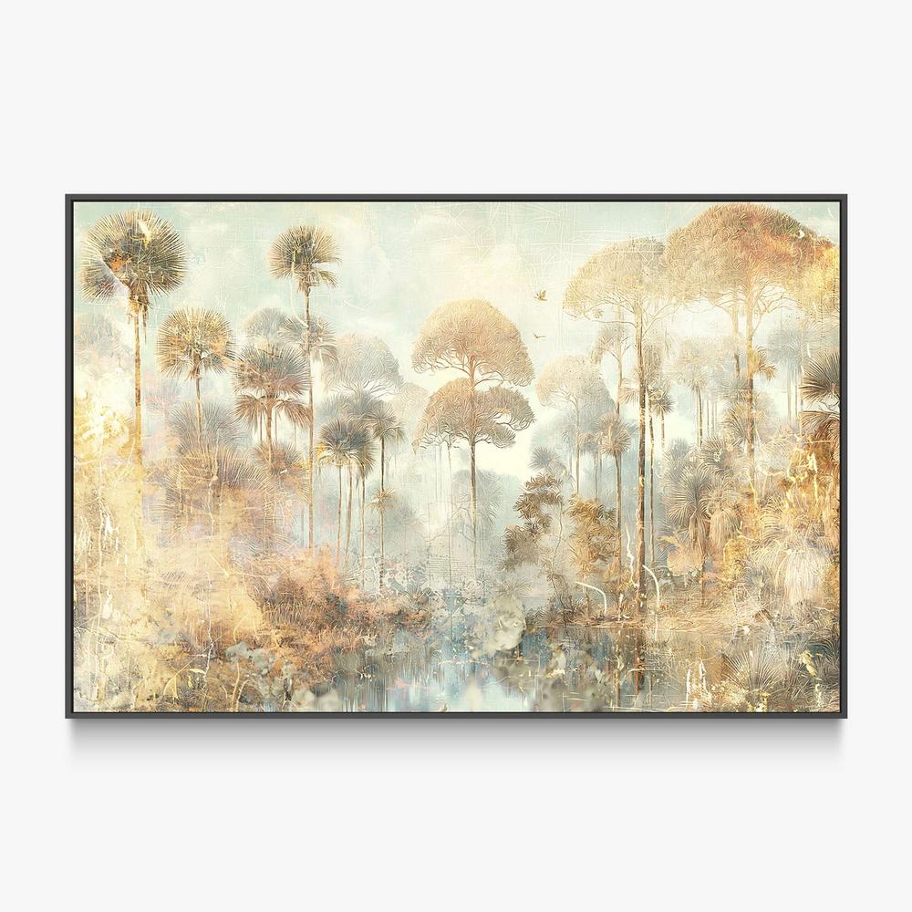 Misty Golden Forest-by-Rafal Kulik-wall-art-print-canvas-poster-framed-Gioia
