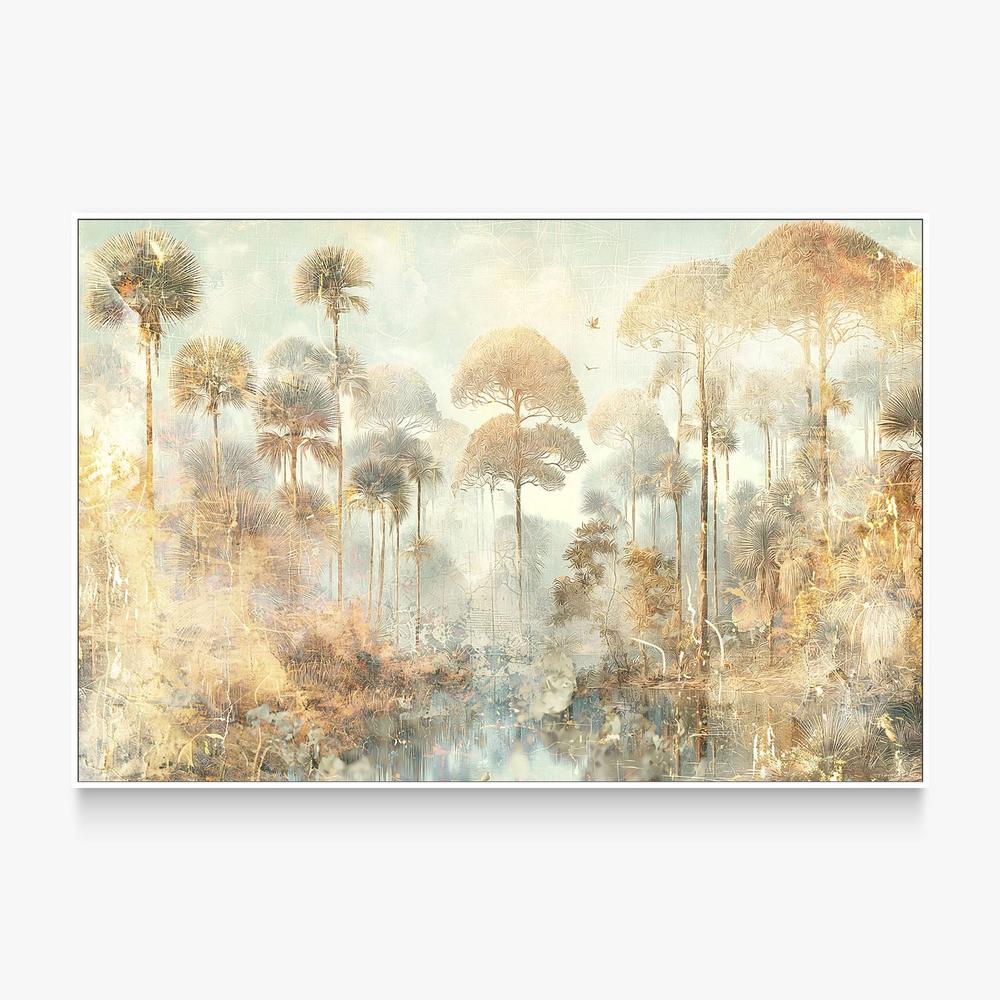 Misty Golden Forest-by-Rafal Kulik-wall-art-print-canvas-poster-framed-Gioia