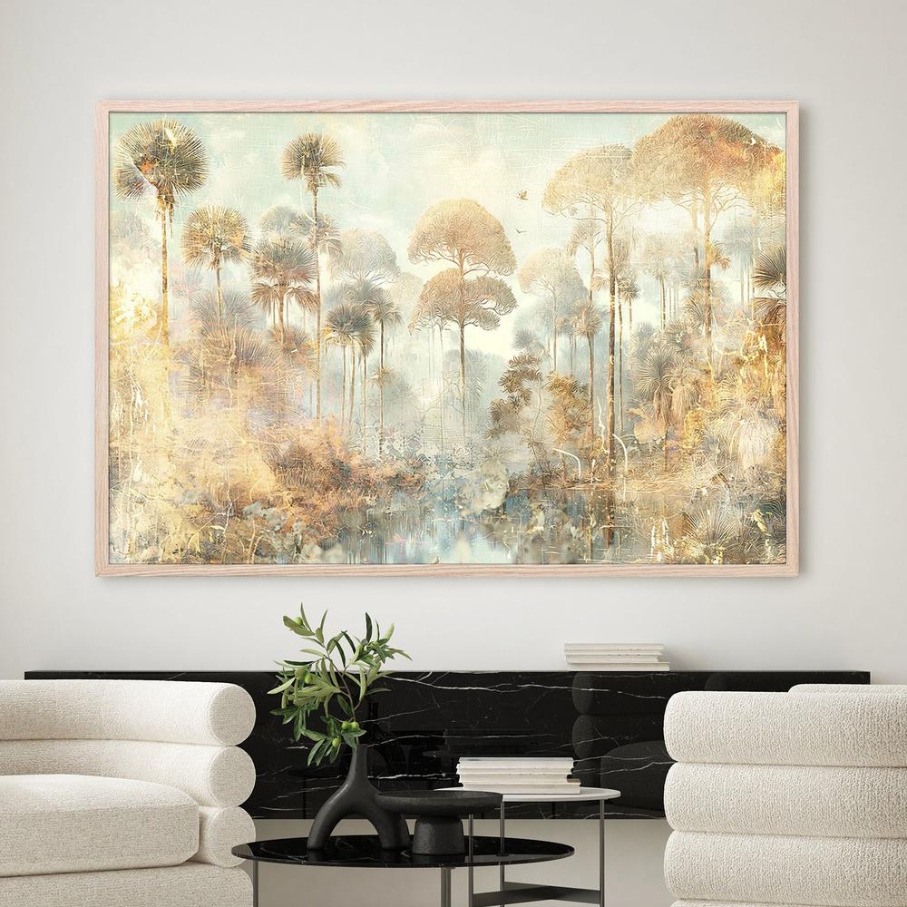 Misty Golden Forest-by-Rafal Kulik-wall-art-print-canvas-poster-framed-Gioia