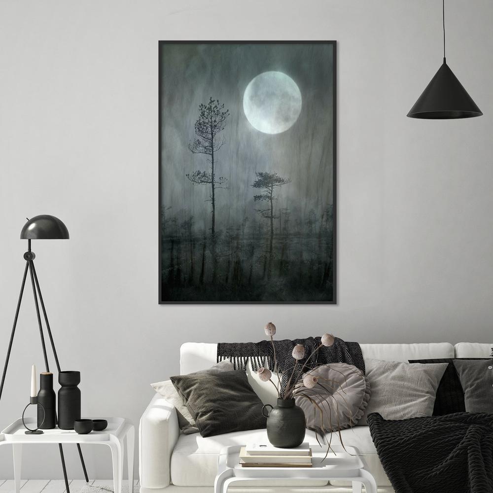 Misty Moon Forest-by-Christina Sillen-wall-art-print-canvas-poster-framed-Gioia