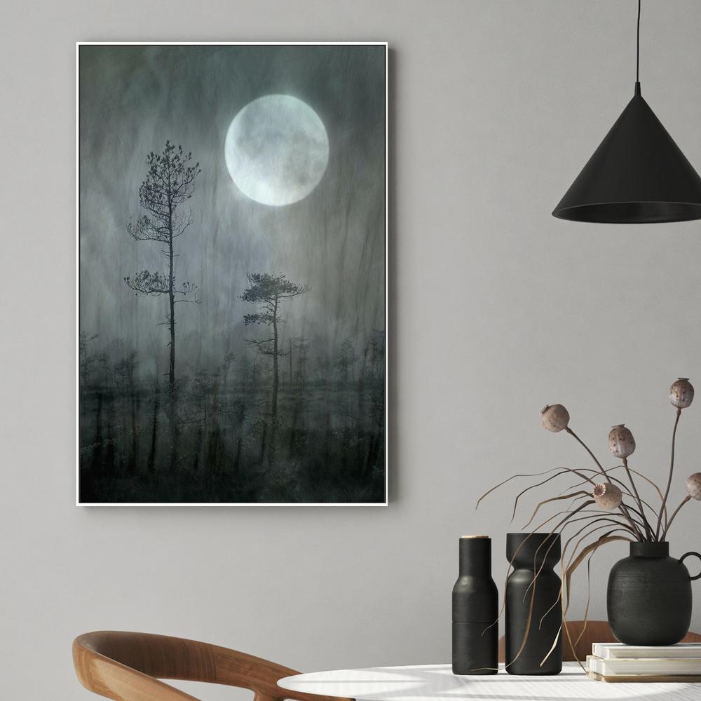 Misty Moon Forest-by-Christina Sillen-wall-art-print-canvas-poster-framed-Gioia