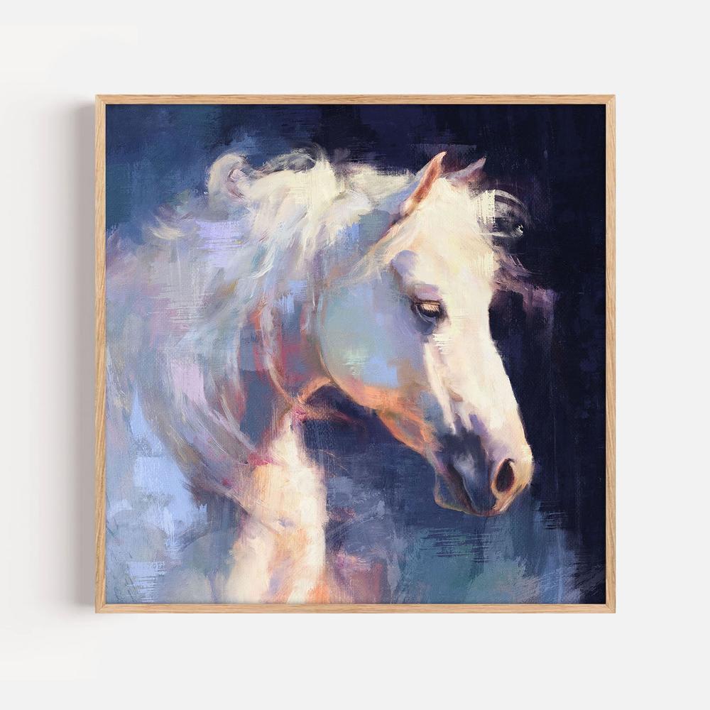 Moonlit Stallion, Style A-by-Gioia Template-wall-art-print-canvas-poster-framed-Gioia
