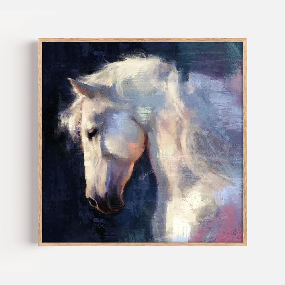 Moonlit Stallion, Style B-by-Gioia Template-wall-art-print-canvas-poster-framed-Gioia