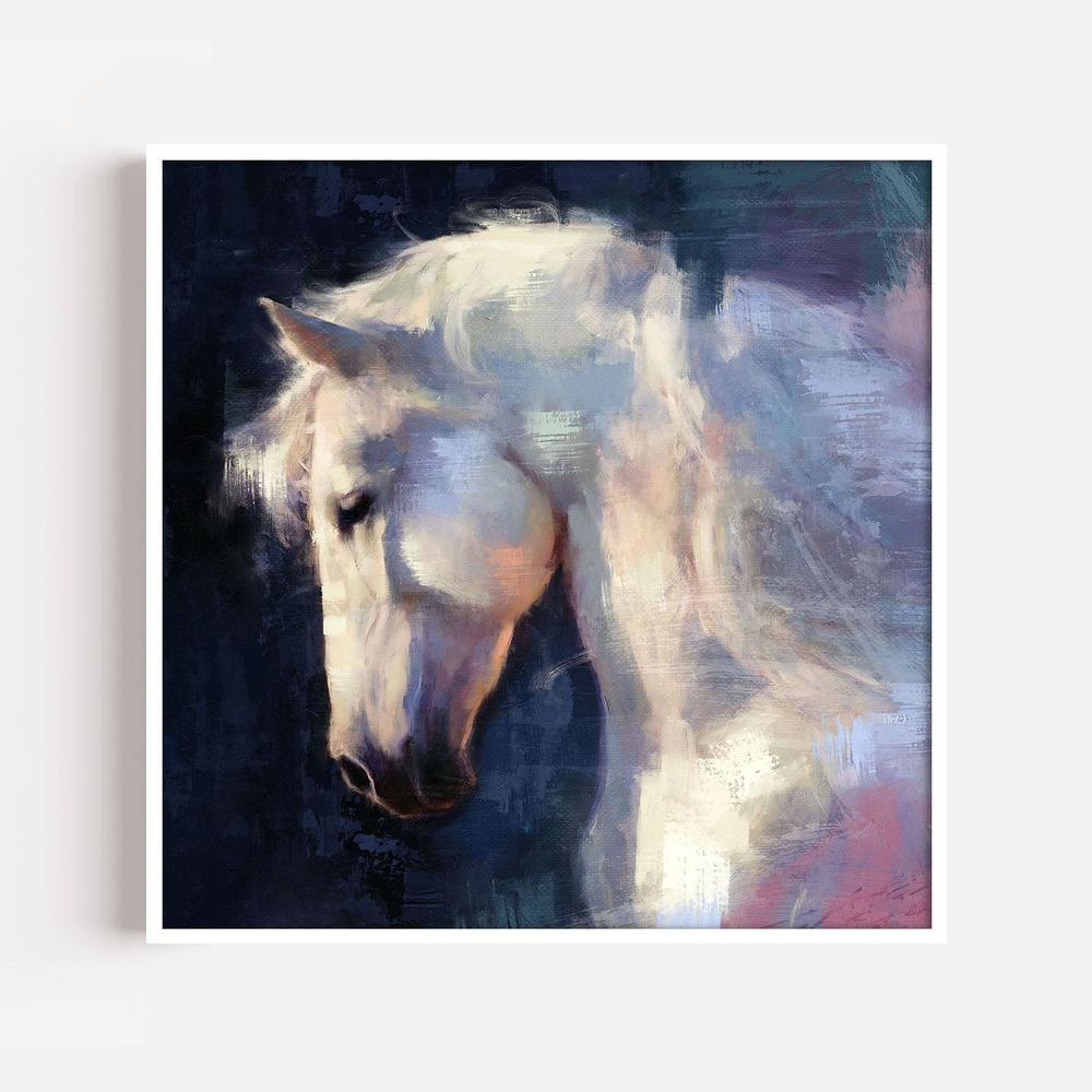 Moonlit Stallion, Style B-by-Gioia Template-wall-art-print-canvas-poster-framed-Gioia