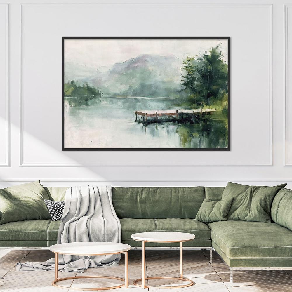 Morning on the Lake-by-Nina Blue-wall-art-print-canvas-poster-framed-Gioia