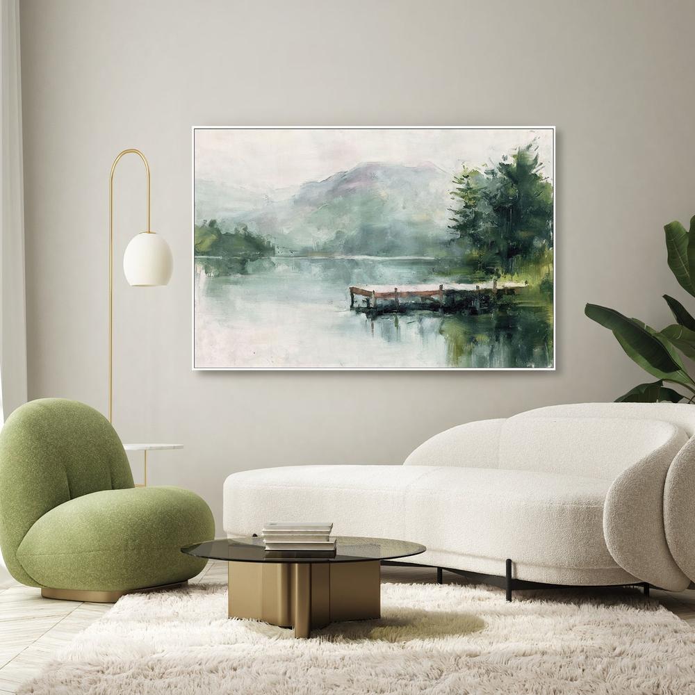 Morning on the Lake-by-Nina Blue-wall-art-print-canvas-poster-framed-Gioia