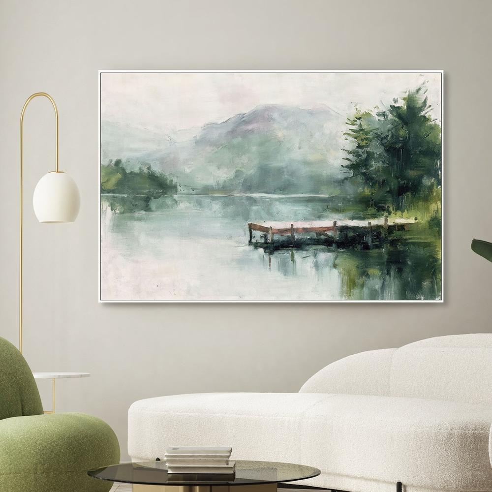 Morning on the Lake-by-Nina Blue-wall-art-print-canvas-poster-framed-Gioia