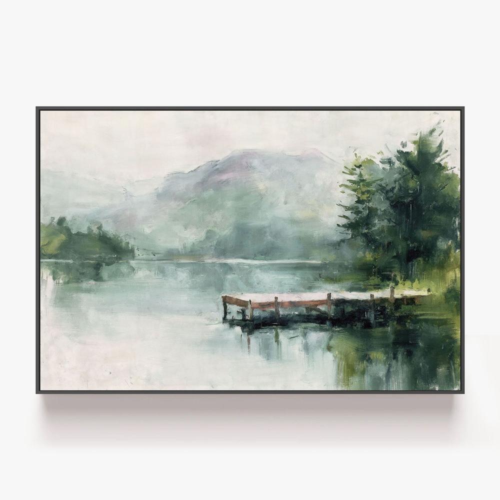 Morning on the Lake-by-Nina Blue-wall-art-print-canvas-poster-framed-Gioia