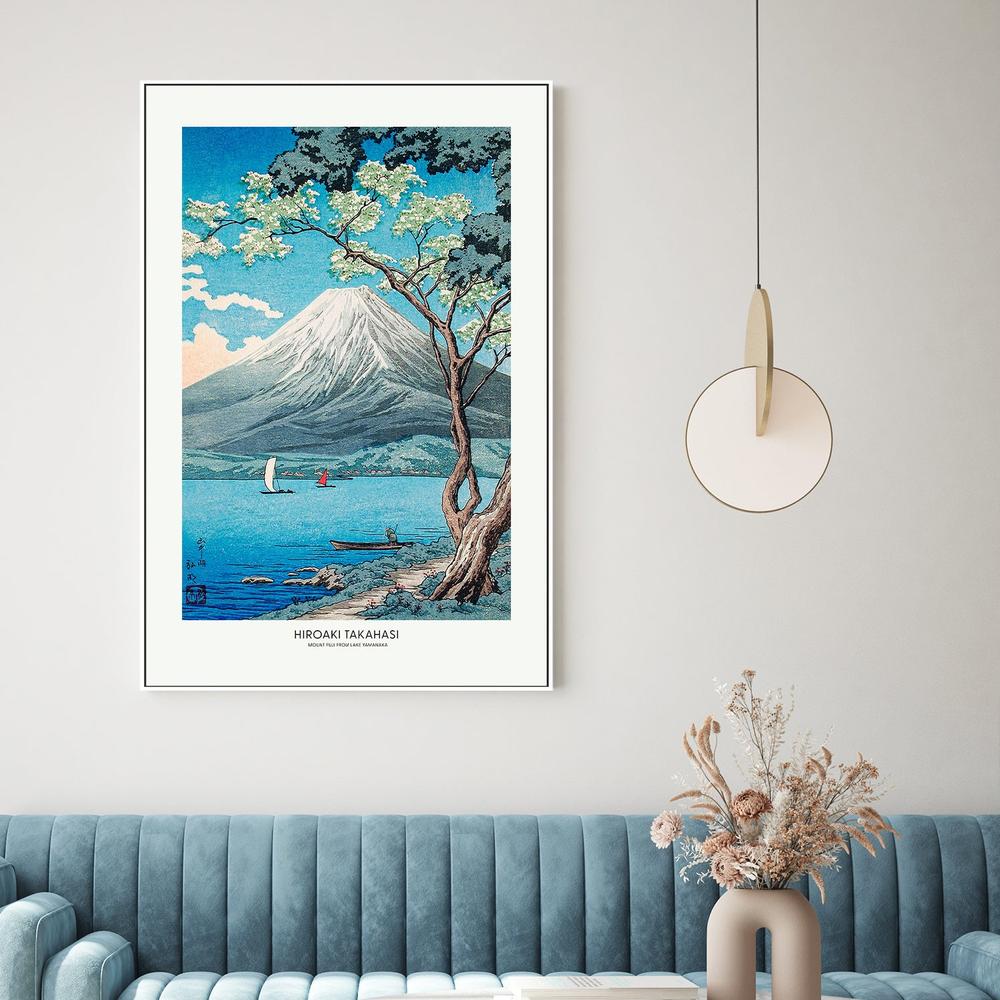 Mount Fuji From Lake Yamanaka-by-Utagawa Hiroshige-wall-art-print-canvas-poster-framed-Gioia