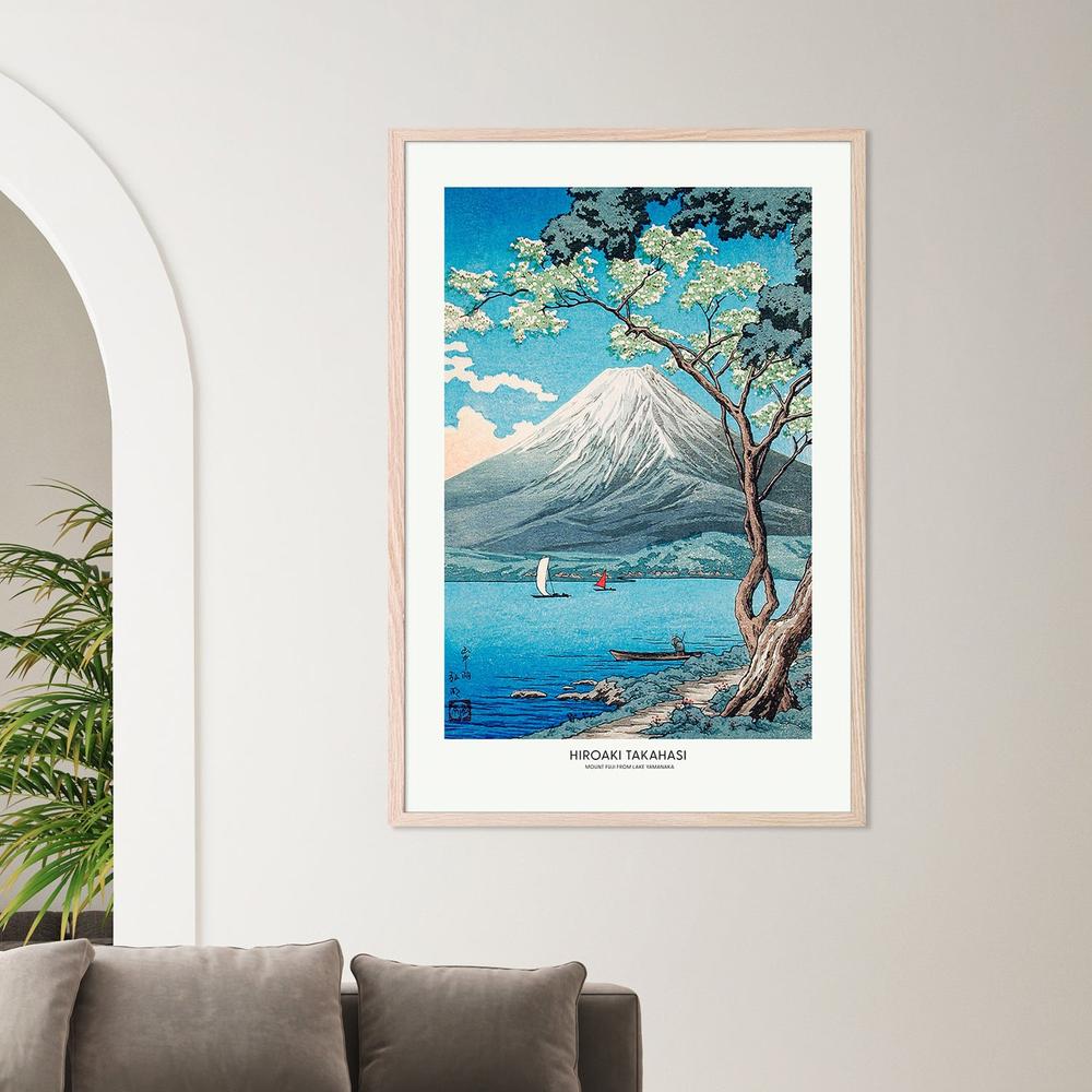 Mount Fuji From Lake Yamanaka-by-Utagawa Hiroshige-wall-art-print-canvas-poster-framed-Gioia