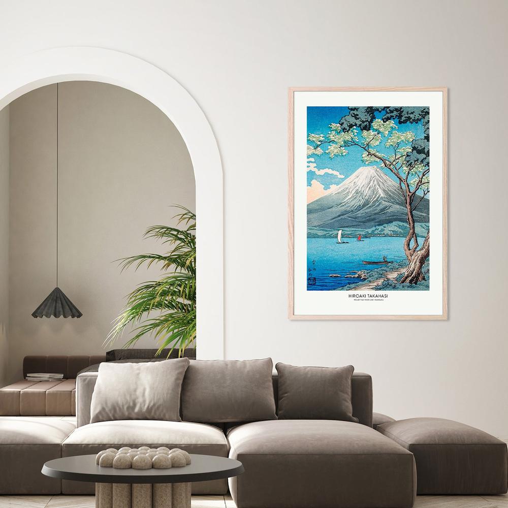 Mount Fuji From Lake Yamanaka-by-Utagawa Hiroshige-wall-art-print-canvas-poster-framed-Gioia