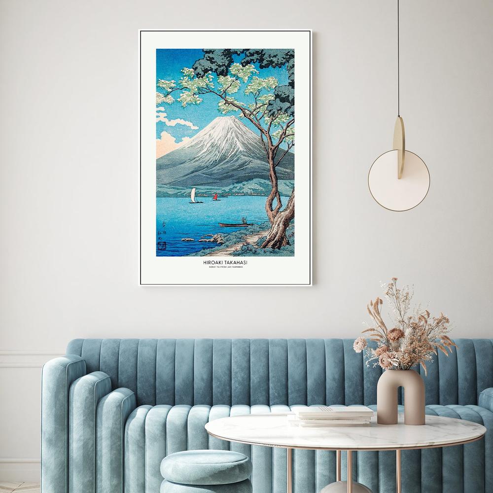 Mount Fuji From Lake Yamanaka-by-Utagawa Hiroshige-wall-art-print-canvas-poster-framed-Gioia