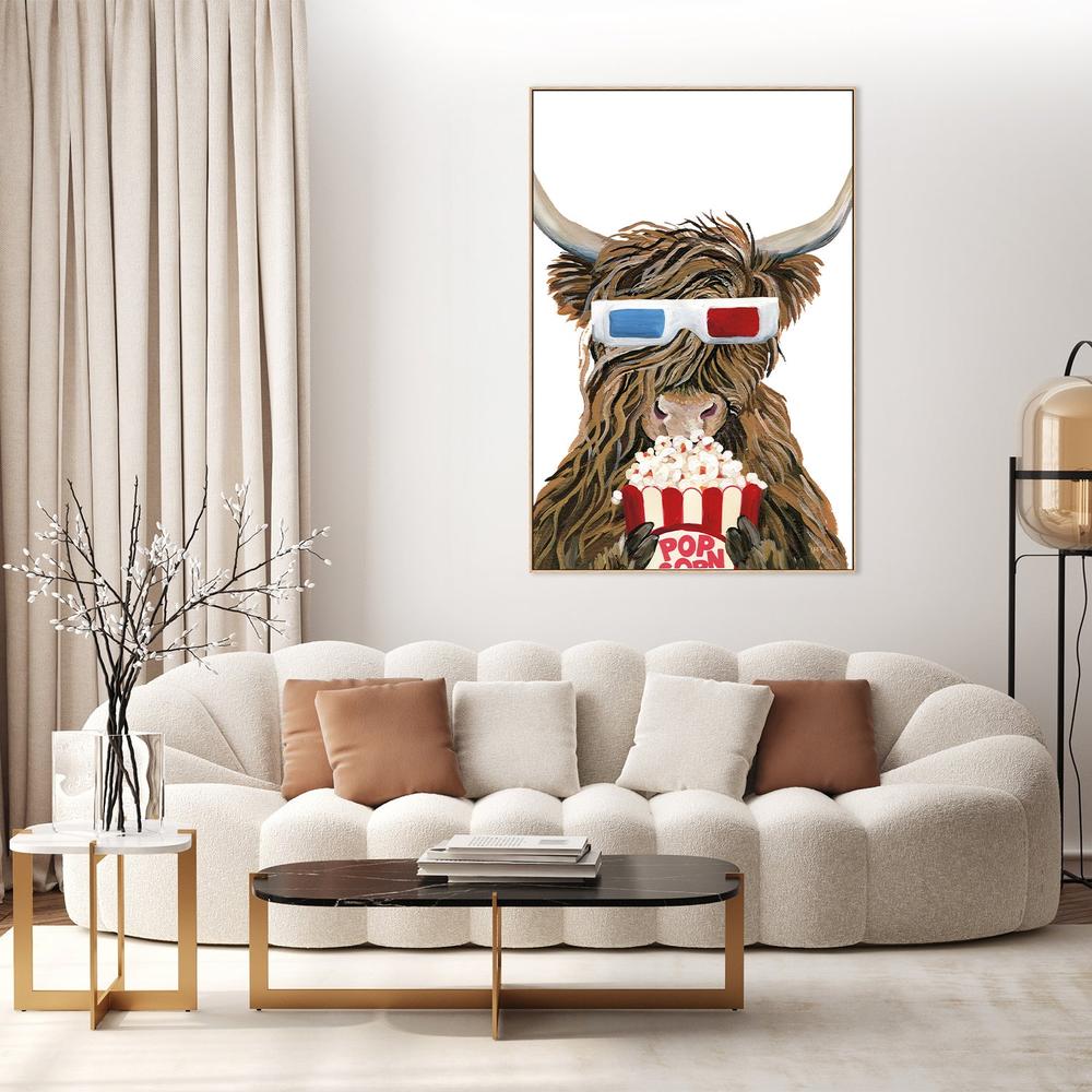 Movie Cow Popcorn-by-Yvette St. Amant-wall-art-print-canvas-poster-framed-Gioia