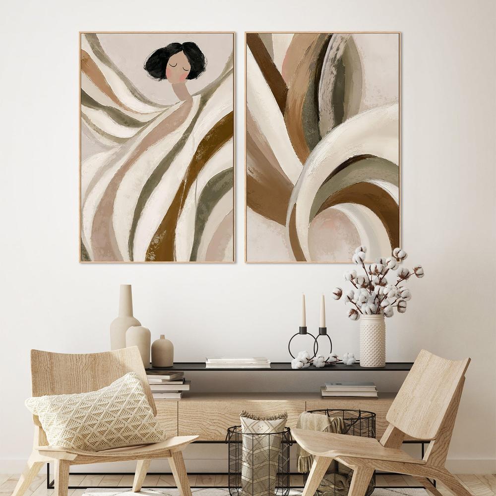 Mrs Joy & Mrs Joy, Abstract, Set Of 2-by-Bella Eve-wall-art-print-canvas-poster-framed-Gioia