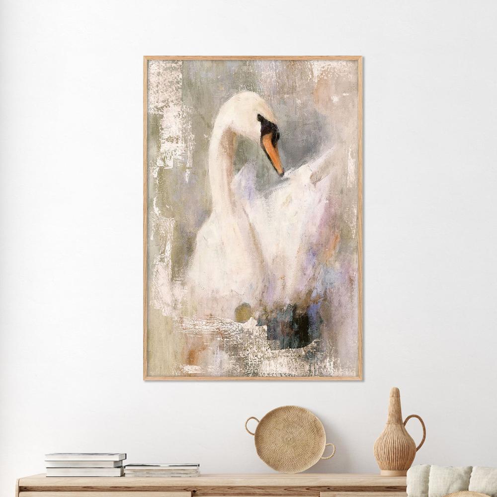 Mystical Swan, Style A-by-Nina Blue-wall-art-print-canvas-poster-framed-Gioia