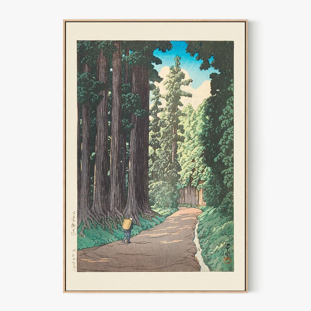 Nikko Gaido (the Road To Nikko) (1930)-by-Kawase Hasui-wall-art-print-canvas-poster-framed-Gioia