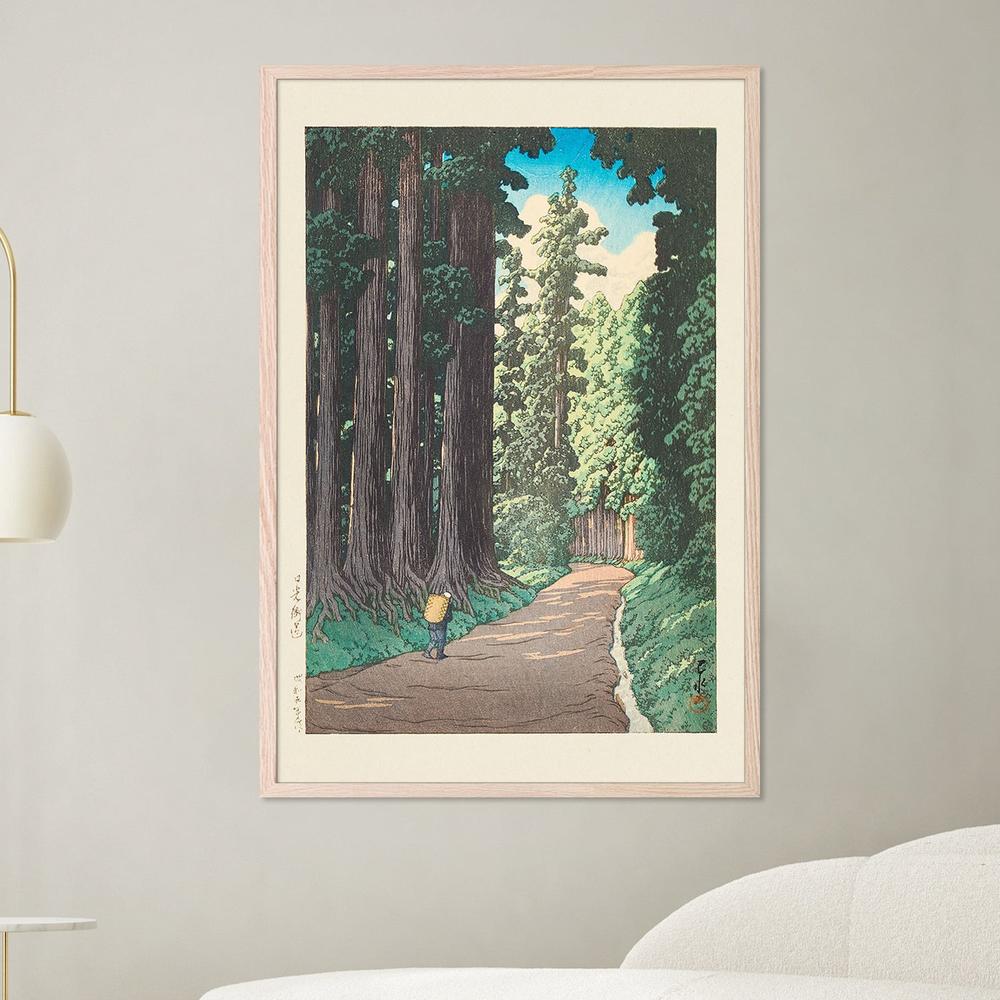 Nikko Gaido (the Road To Nikko) (1930)-by-Kawase Hasui-wall-art-print-canvas-poster-framed-Gioia
