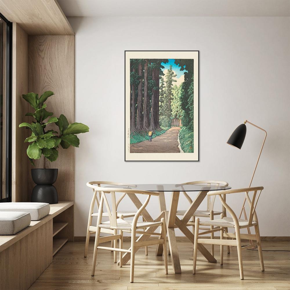 Nikko Gaido (the Road To Nikko) (1930)-by-Kawase Hasui-wall-art-print-canvas-poster-framed-Gioia