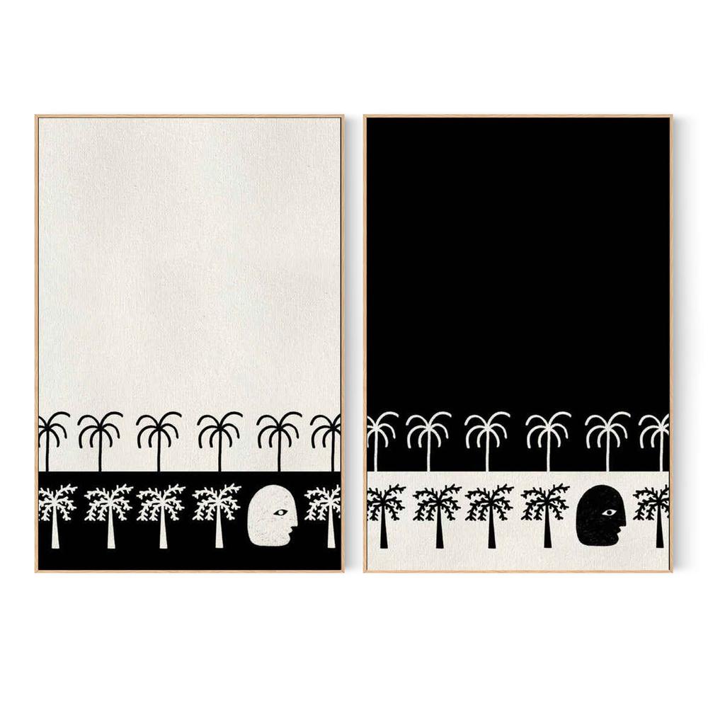 Nostalgia, Style A & B, Set Of 2-by-Shatha Al Dafai-wall-art-print-canvas-poster-framed-Gioia