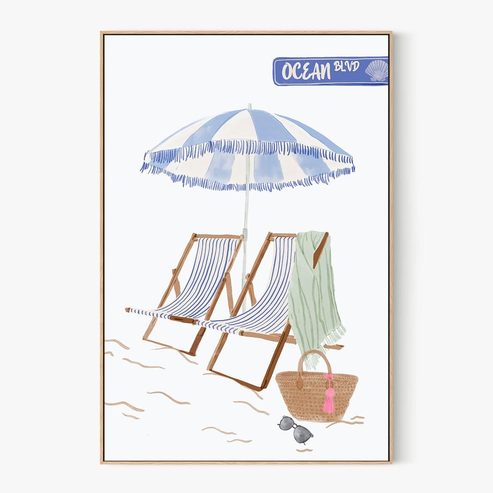 Ocean Boulevard Beach-by-Radhika Modi-wall-art-print-canvas-poster-framed-Gioia