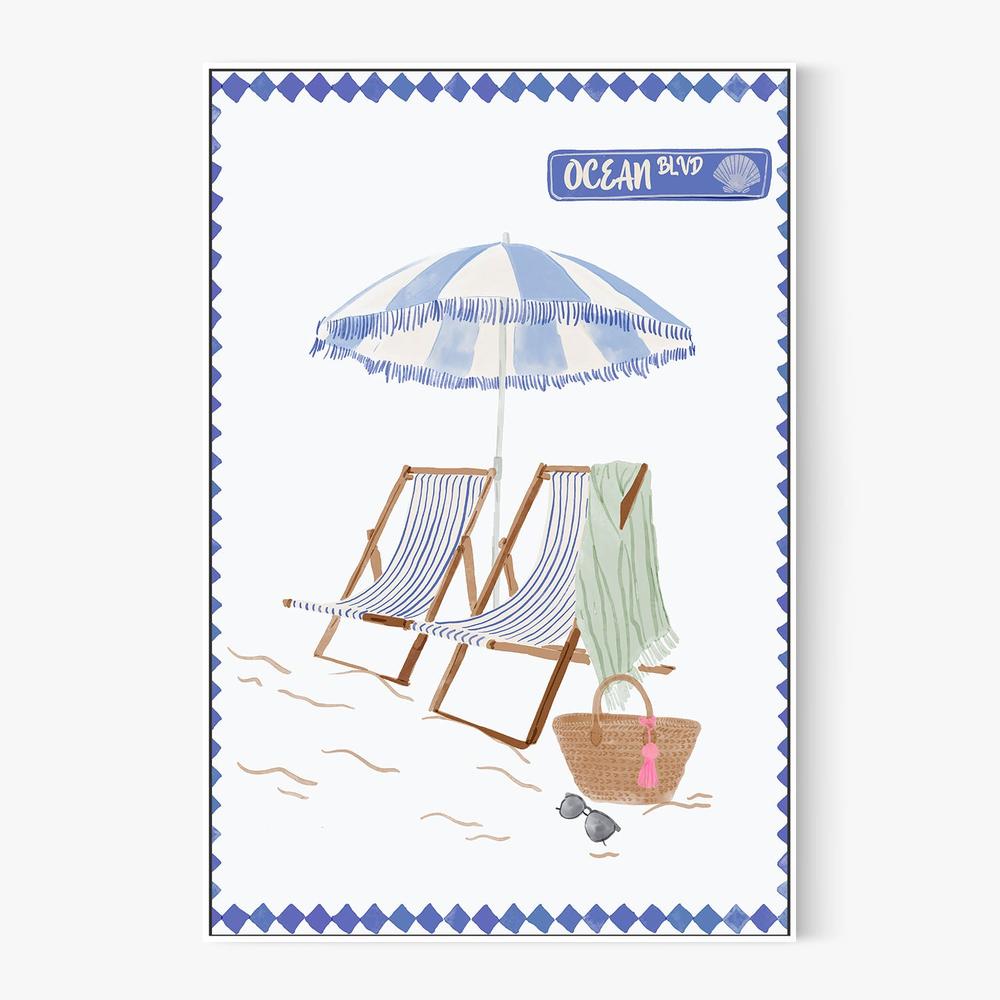 Ocean Boulevard Beach Day-by-Radhika Modi-wall-art-print-canvas-poster-framed-Gioia
