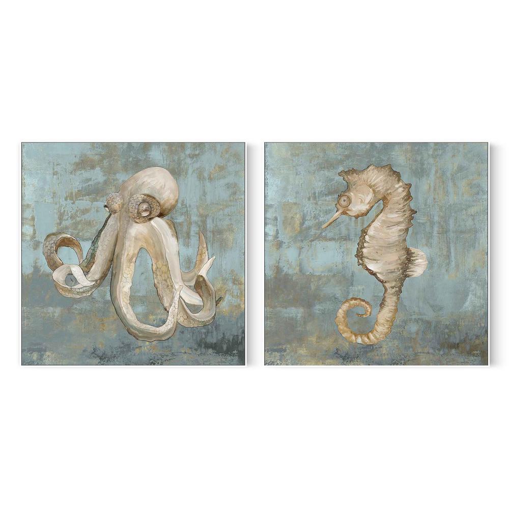 Octopus Dance & Seahorse Dance, Set Of 2-by-Jacob Q-wall-art-print-canvas-poster-framed-Gioia