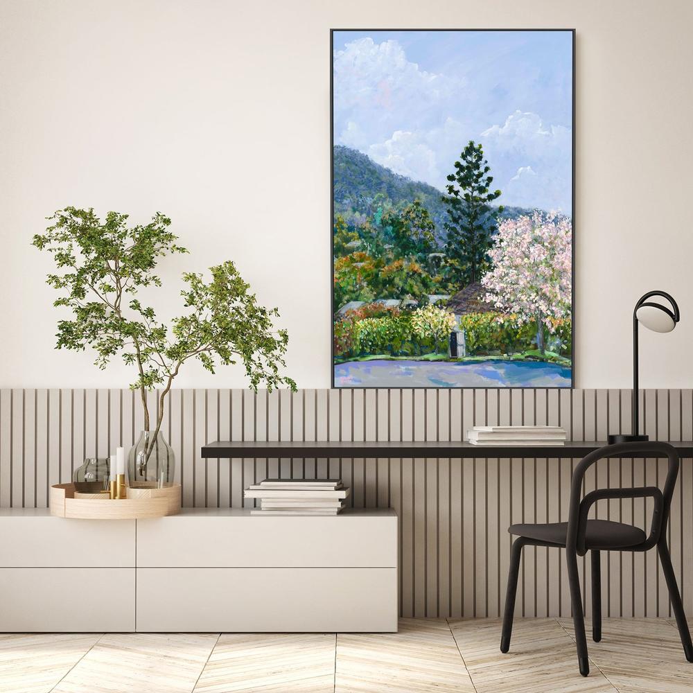 Oleander Drive Ashgrove-by-Meredith Howse-wall-art-print-canvas-poster-framed-Gioia