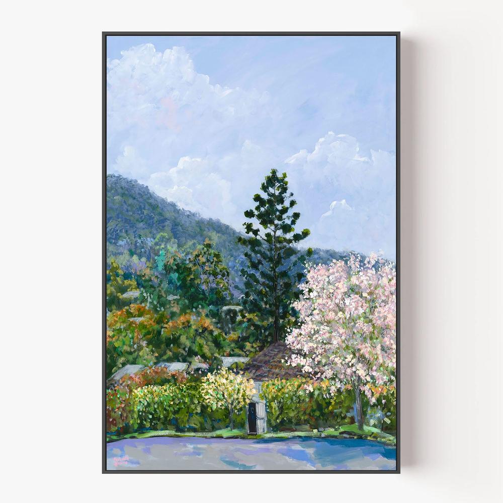 Oleander Drive Ashgrove-by-Meredith Howse-wall-art-print-canvas-poster-framed-Gioia