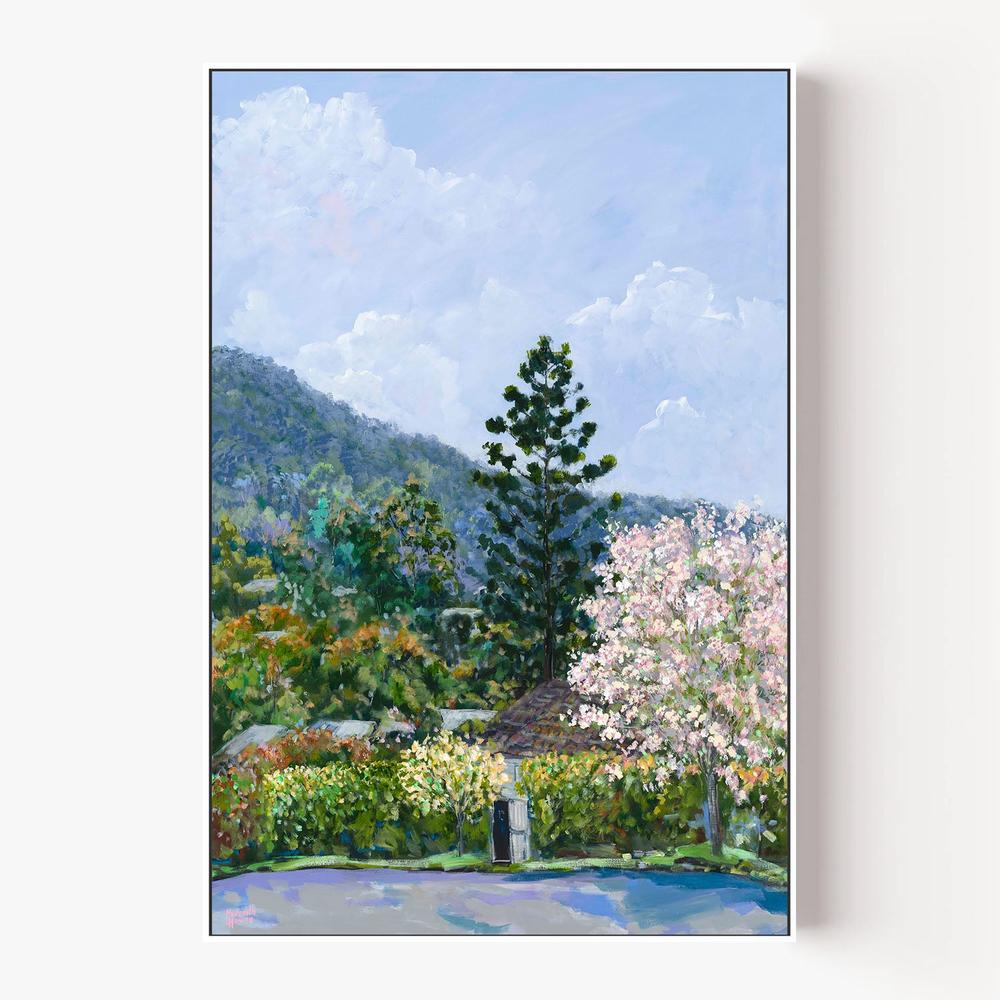Oleander Drive Ashgrove-by-Meredith Howse-wall-art-print-canvas-poster-framed-Gioia
