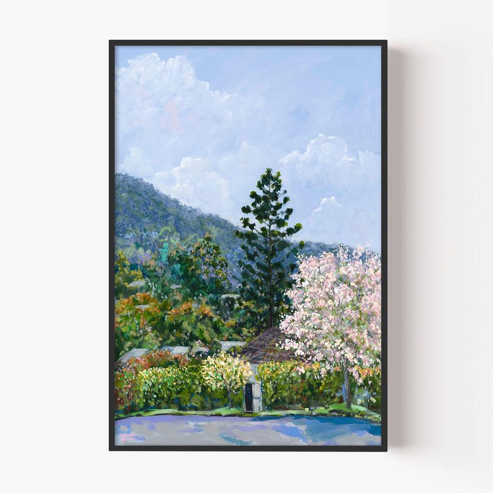 Oleander Drive Ashgrove-by-Meredith Howse-wall-art-print-canvas-poster-framed-Gioia