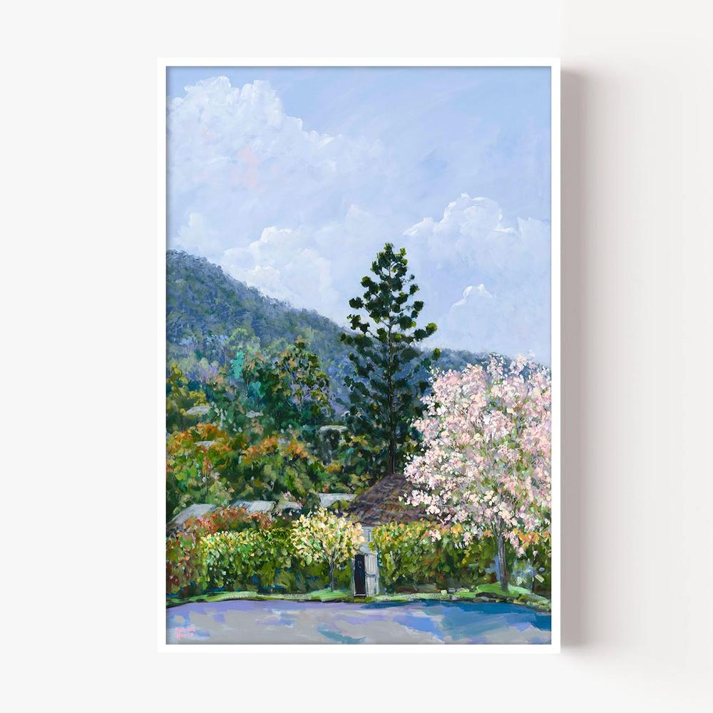 Oleander Drive Ashgrove-by-Meredith Howse-wall-art-print-canvas-poster-framed-Gioia
