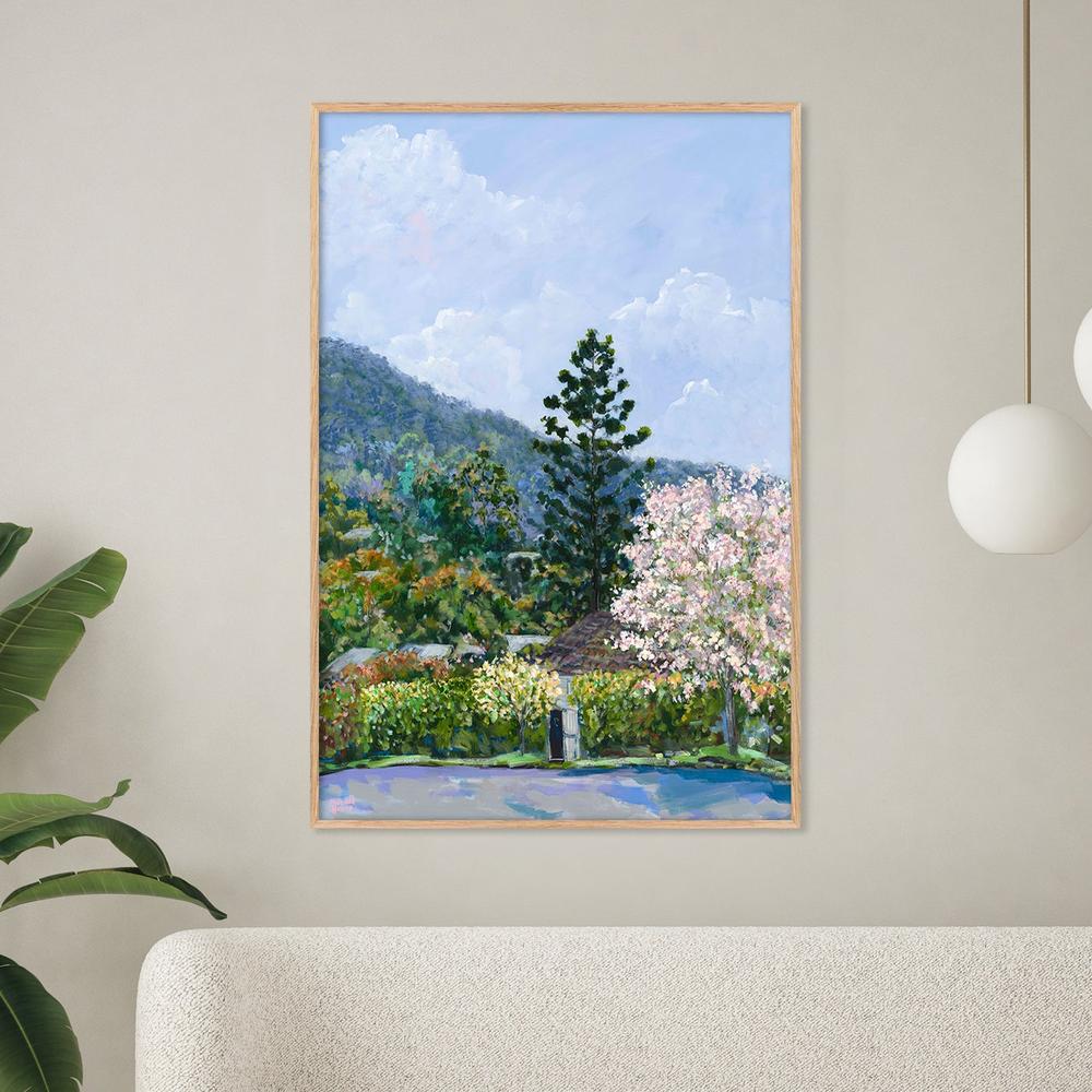 Oleander Drive Ashgrove-by-Meredith Howse-wall-art-print-canvas-poster-framed-Gioia