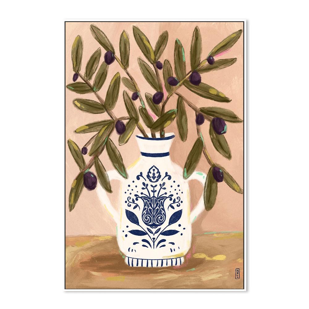 wall-art-print-canvas-poster-framed-Olive Branches In a Pot Painting-5