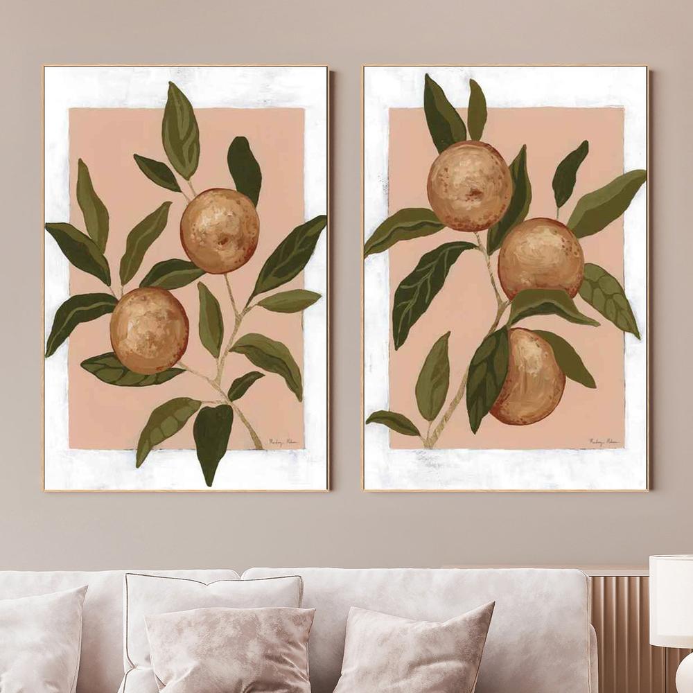 Orange Study, Style A & B, Set Of 2-by-Mackenzie Nelson-wall-art-print-canvas-poster-framed-Gioia