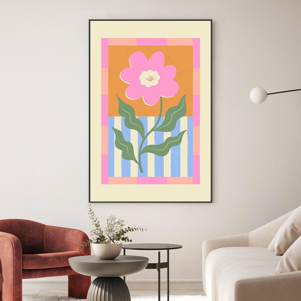 Pink Abstract Flower-by-Melissa Donne-wall-art-print-canvas-poster-framed-Gioia