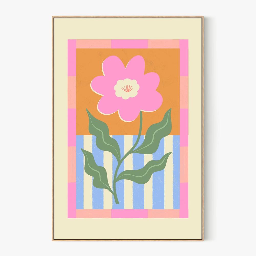 Pink Abstract Flower-by-Melissa Donne-wall-art-print-canvas-poster-framed-Gioia