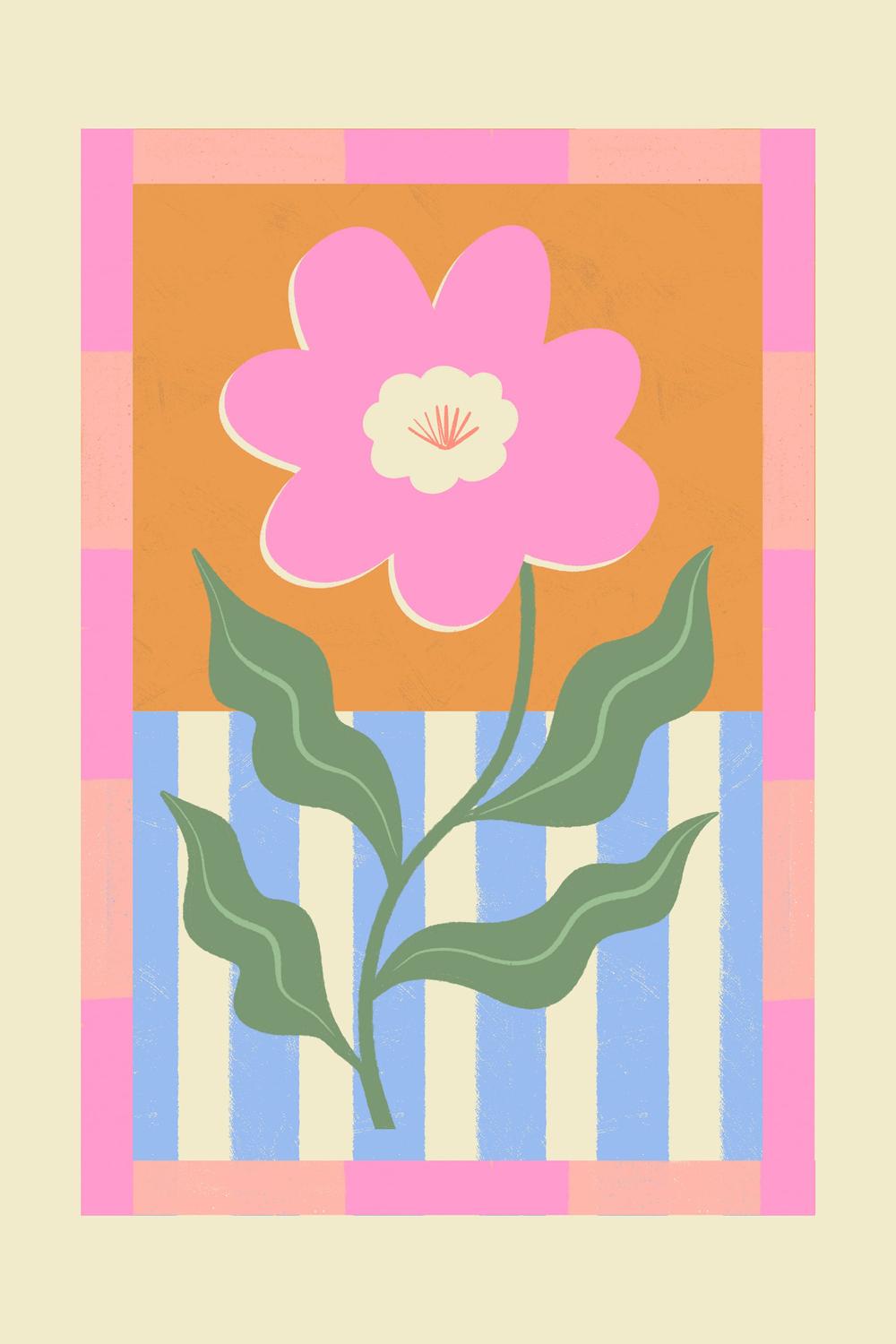 Pink Abstract Flower-by-Melissa Donne-wall-art-print-canvas-poster-framed-Gioia