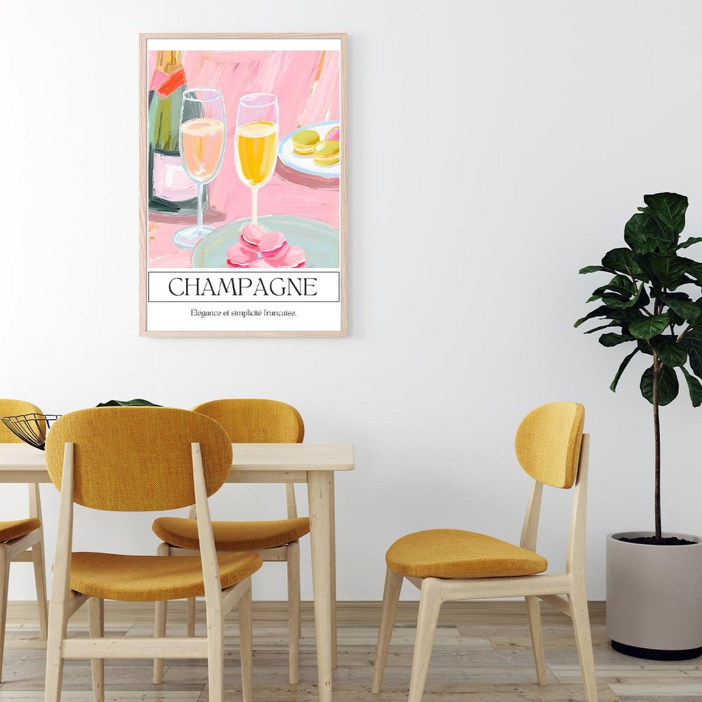 Pink Champagne Macarons-by-Ohkimiko-wall-art-print-canvas-poster-framed-Gioia