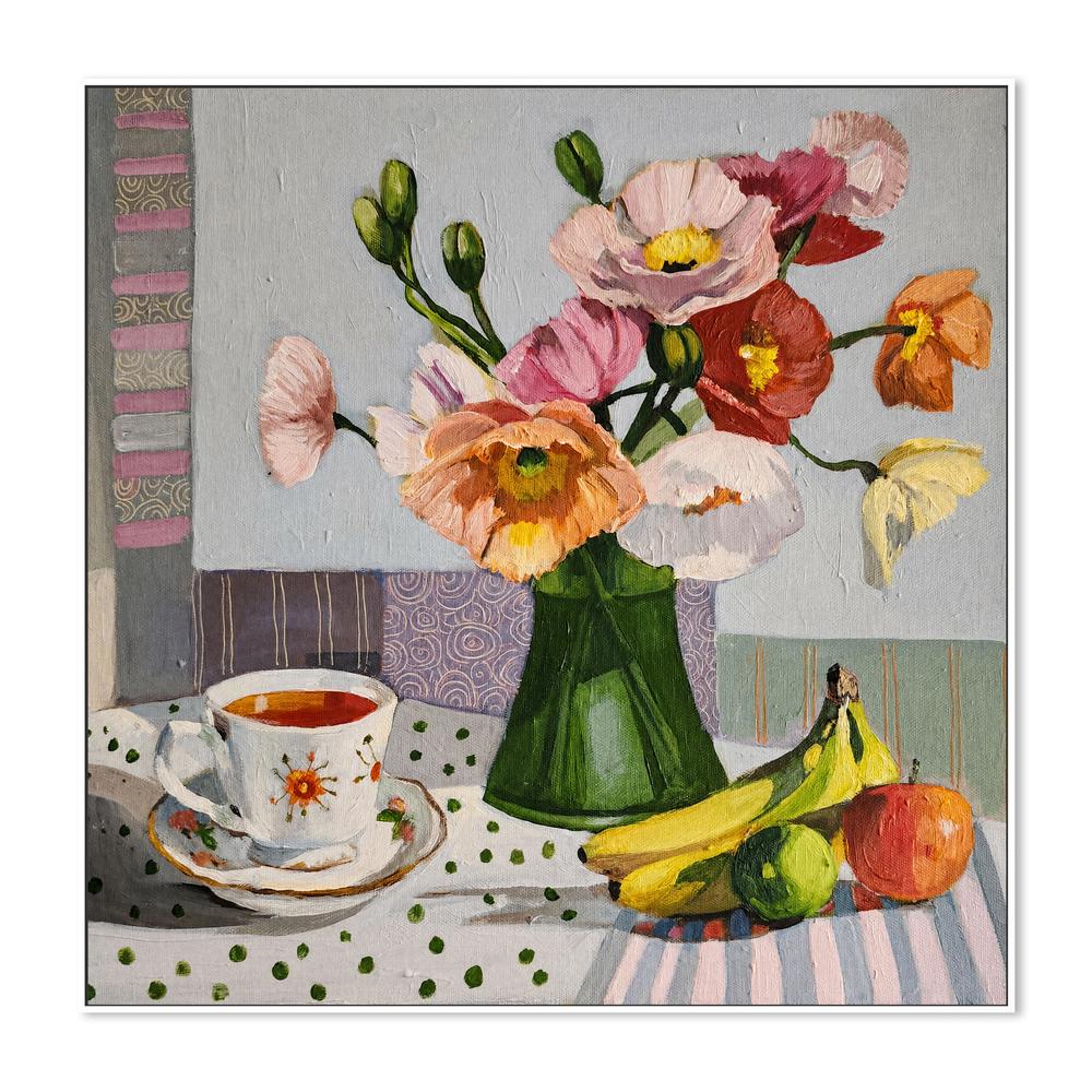 Poppies Fruit and a Cup of Tea-by-Susan Trudinger-wall-art-print-canvas-poster-framed-Gioia