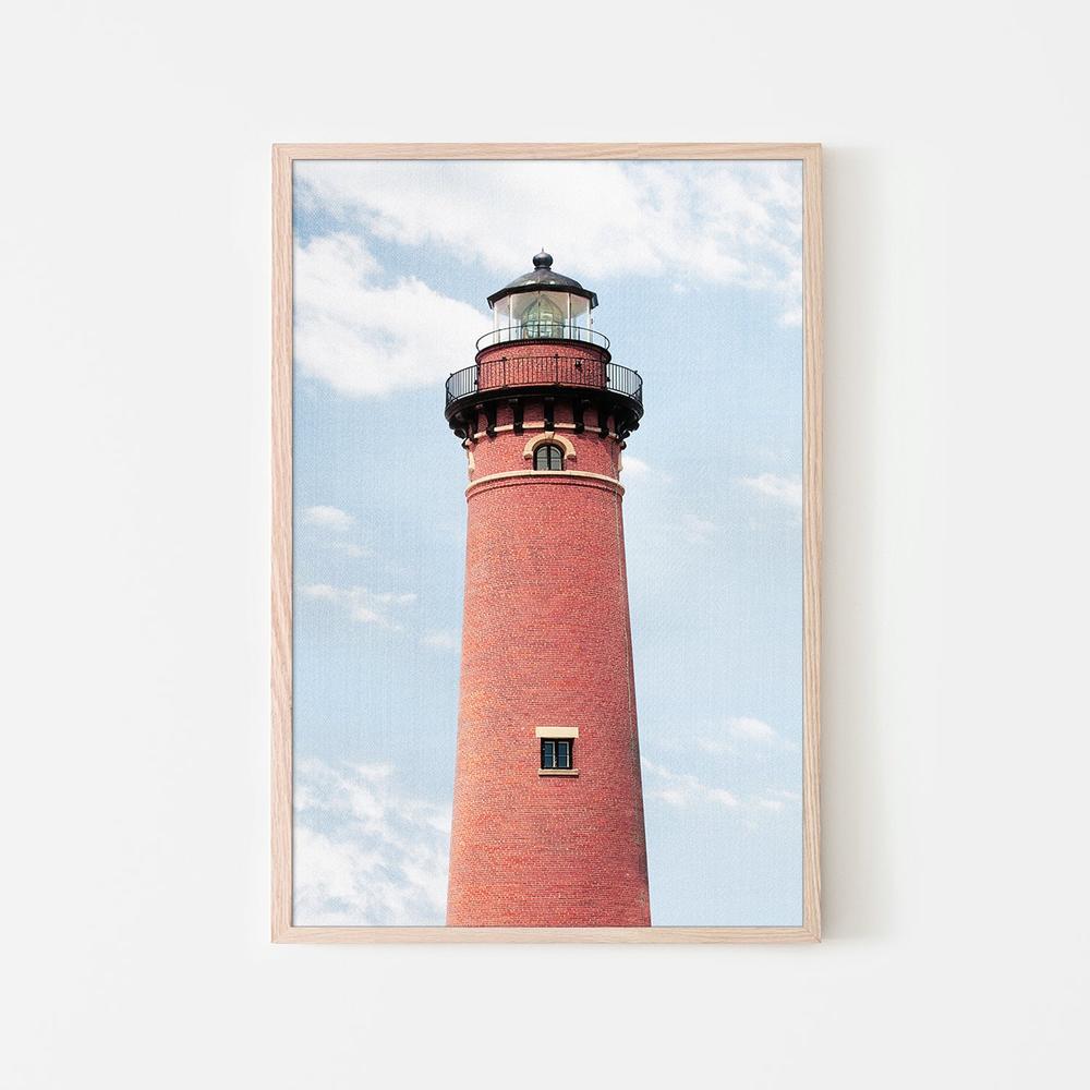 Red Lighthouse-by-Gal Pittel-wall-art-print-canvas-poster-framed-Gioia