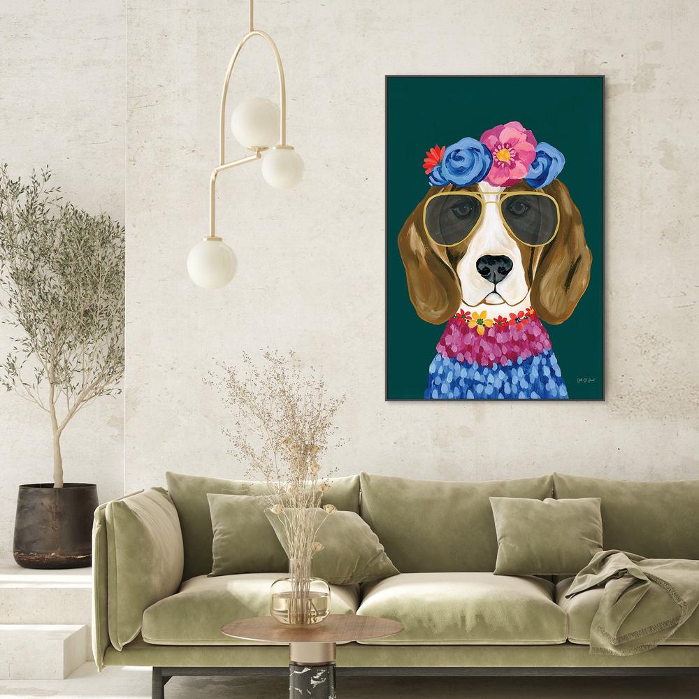 Regal Beagle-by-Yvette St. Amant-wall-art-print-canvas-poster-framed-Gioia